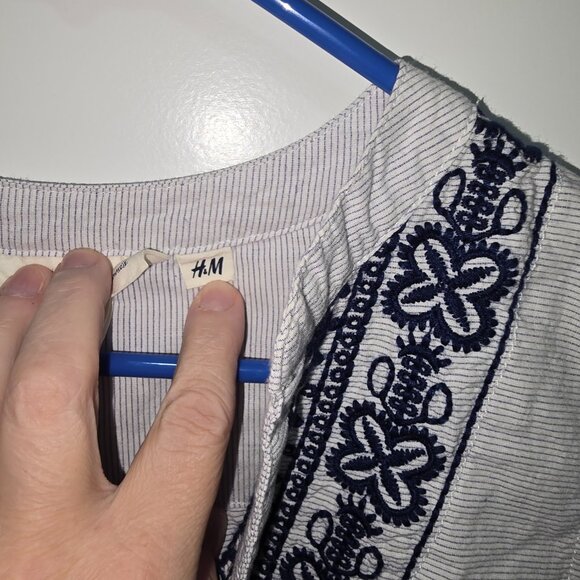 H&M Striped Tunic Blouse / Dress Size 4 - Picture 5 of 9